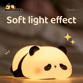 Hplvetoys Panda Night Light, LED Squishy Novelty Animal Night Lamp, 3 Level Dimmable Nightlight (PANDA)