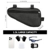 Bike Triangle Frame Bag, Bicycle Tube Storage Pouch, Strap-On Under