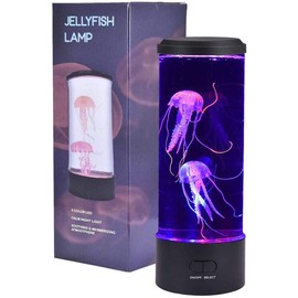 WBTY Electric Jellyfish Lamp, LED Jellyfish Atmosphere Lamp LED Lava Lamp Mood Color Changing Night Light, Gift for Men Women Home Office Decoration