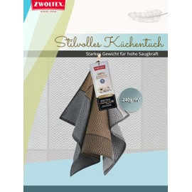 ZWOLTEX Set of 5 Tea Towels/Tea Towels, Kitchen Towels, Classic Cotton, Pure Collection - 5 x Pure Beige (50 x 70 cm)