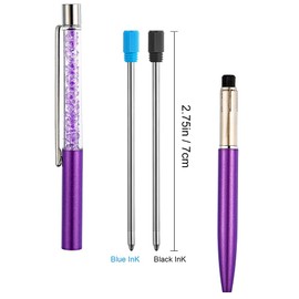 10Pcs/Set Blue/Black Ballpoint Pen Refills, 1mm Replaceable Ballpoint Pen Ink Refills for Office School Supplies, 70mm Length