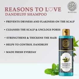 Buddha Natural Dandruff Shampoo (200 ml) - 100% Ayurvedic and Natural - Helps with Dandruff, Itchy Scalp, White Flakes - Ideal for All Hair Types