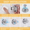 JIANGBINGREN 2 Pcs Suction Hooks for Bathroom, Stainless Steel Vacuum