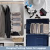 Surblue Hanging Travel Organizer Portable Hanging Luggage Organizer Multiple Compartments