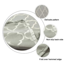 Jacquard Design Table Cloth- Rectangle Tablecloths Shrink Resistant Spill Proof Table Covers Dust-Proof Table Tops for Kitchen Dining Patio Outdoor Party (Oblong, 132 x 182(4-6 Seats), Grey)