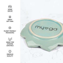 Myga Jewellery Dish - Ceramic Mandala Trinket Tray perfect for Earrings, Bracelet, Rings, Necklaces & Hair Clips - Beautiful Home Décor & Ideal for Gifting