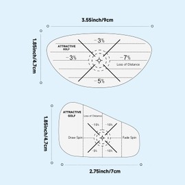 ATTRACTIVE Golf Impact Tape Set, 200 Pcs Club Impact Stickers for Golf Clubs, Self-Teaching Sweet Spot and Consistency Analysis, Useful Training Aid Improve Swing Accuracy (200)