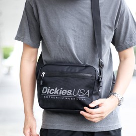 Dickies Splogo USA Shoulder Bag with Dwears Sticker Sacoche Messenger Bag Travel Bag Mini Shoulder Bag, Black