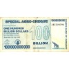 1 Zimbabwe 100 Billion AGRO CIRCULATED banknote 2008. Parker