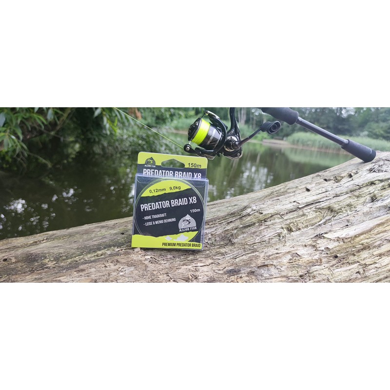Major Fish Predator Braid 8-Way Braided Fishing Line Lemon Yellow