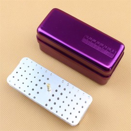 Healifty Caja de Desinfección de Autoclave de 72 Hoyos para Herramientas de Cuidado de Agujeros de Dental 1pcs (Púrpura)