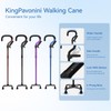 KingPavonini Canes for Women/Men with Second Handle, Foldable & Adjustable