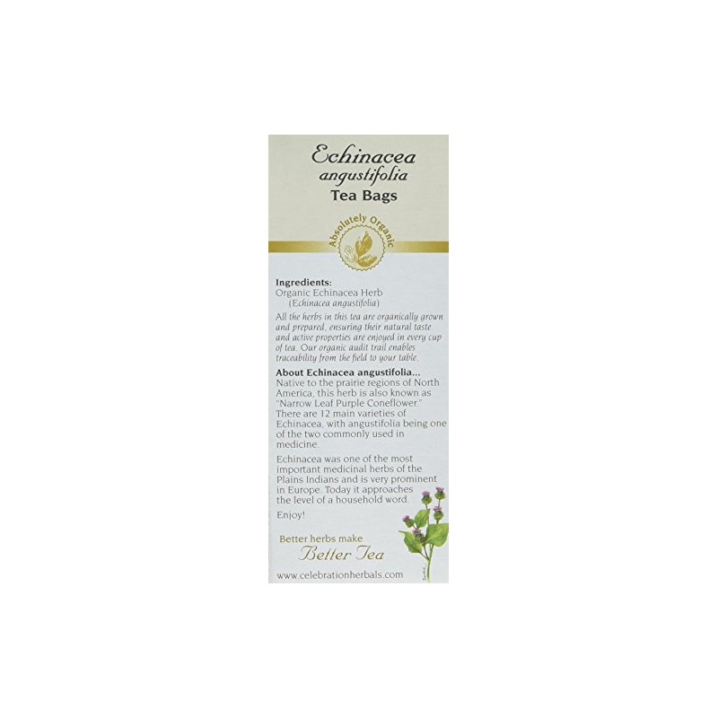 Celebration Herbals CELEBRATION HERBALS Echinacea ANG Herb Tea Organic 24