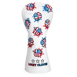 Golf Club Headcover Lucky Clover Goblet Golf Headcover Golf Wood Cover Aliennana Driver Cover (DR) Fairway Wood (FW), Utility (UT) (Driver(1pcs)) Made of Premium Embroidery PU Leather (Driver(1pc))