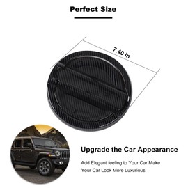 Carbon Fiber Fuel Filler Door Gas Tank Cap Cover Trim Stickers Decoration Exterior Accessories for Jeep Wrangler JL JLU 2018-2022