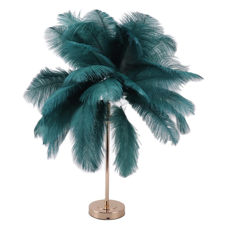 Decorative Table Lamp 30PCS Feathers USB Rechargeable Light Touch Control