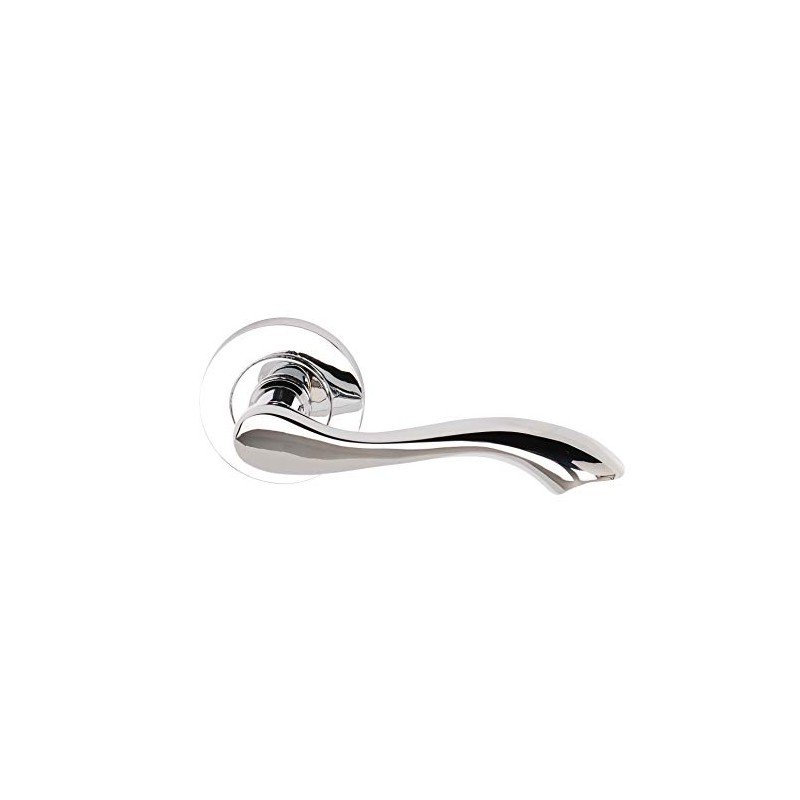 Excel DH3680 Venus Passage Door Handles on Round Rose, Polished