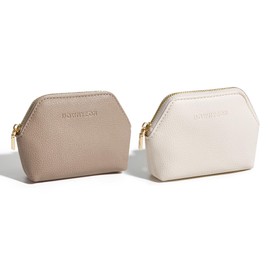 ROWNYEON Small Makeup Bag for Purse, Mini Portable Cosmetic Bags for Women, PU Leather Coin Purse Lipstick Cosmetic Accessories Organizer, Travel Makeup Pouch Zipper Pouch for Men Women