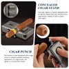LIHTUN Cigar Lighter Multifunctional All-in-1 Torch Lighters Built-in Holder Cigar