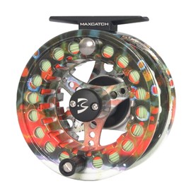 Maxcatch ECO Fly Reel Large Arbor with Diecast Aluminum Body(2/3wt 3/4wt 5/6wt 7/8wt) (Fly Reel Loaded Fly Line Brook Trout, 5/6 Weight)