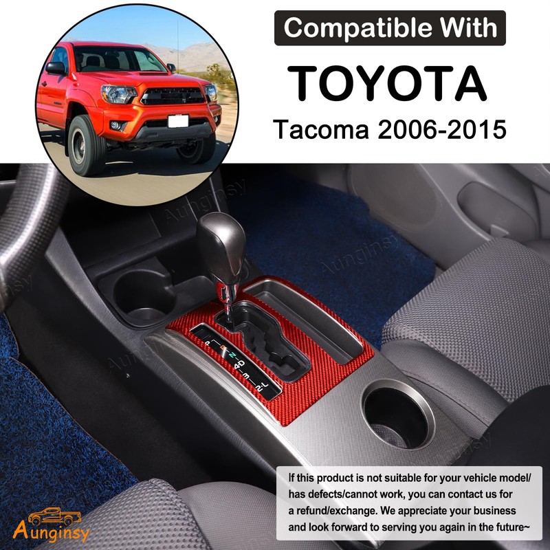 Aunginsy Center Console Gear Shift Panel Cover Cup Holder Trim
