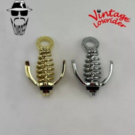 Vintage Lowrider UNIVERSAL FULL TWISTED Bicycle Steel Spring Fork Head Accessory - Gold