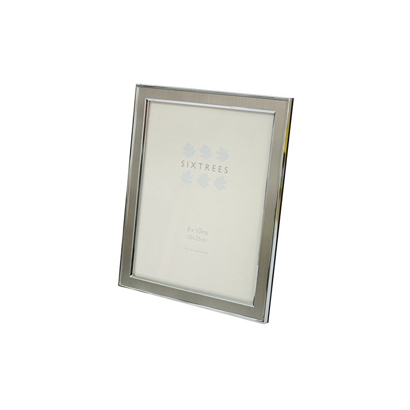 Sixtrees Abbey Pewter 2-102-80 Polished Silver photo frame with lacquered