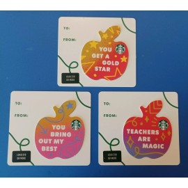 STARBUCKS CARDS 2022" 3 EDUCATION CARDS " BRAND NEW   GREAT PRICE