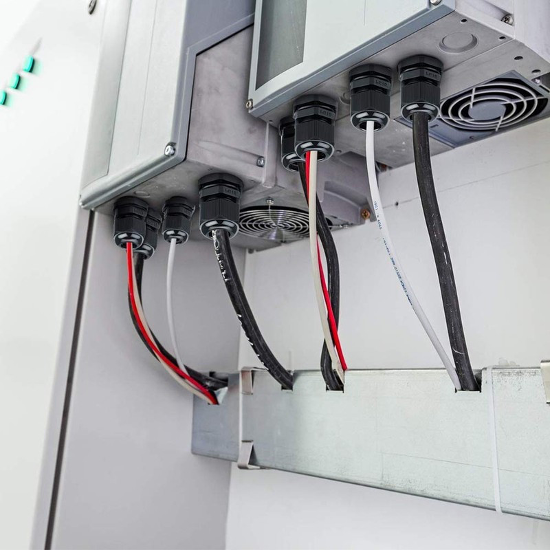 Gebildet 30Pcs PG13.5 Cable Gland, Plastic Waterproof Adjustable 6.0-12mm Cable