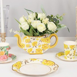 6 Assorted Paper Teapot Favor Boxes Vintage Floral Design Wedding Party Events Reception Home Decorations Supplies