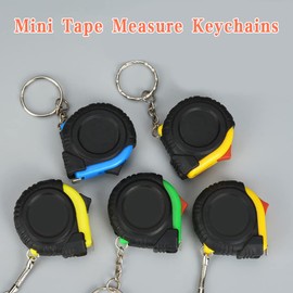 5 Pcs Retractable Tape Measure Ruler with Slide Lock Measuring Tape Retractable Mini Tape Measure Keychains Pocket Size Tape Measure for Measurement Random Color