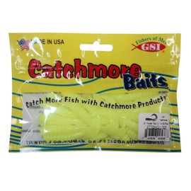 Twist Tail Grubs; Plastic Worms; 20 Pack; Hot Chartreuse (Opaque), 3" #3TTGHCH-20P