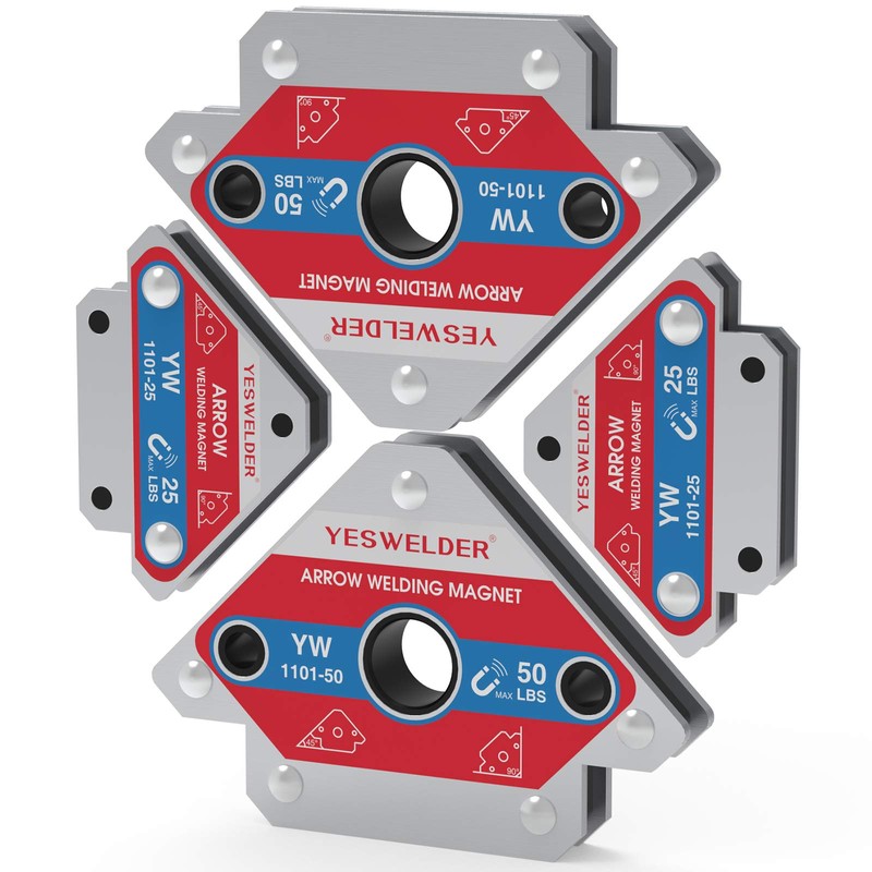 YESWELDER 25 LB & 50LB Welding Magnet-4 Pieces of Magnetic