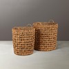 Creative Co-Op Round Water Hyacinth Baskets, Set of 2