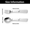 2 Pcs Stainless Steel Folding Spoon and Folding Fork, Reusable