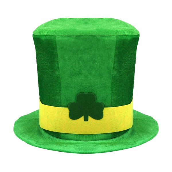 St Patrick's Day Hat, Velvet Green Top Hat Clover Hat St Patricks Day Hat St Patrick's Day Costume St Patricks Day Accessories for Men and Women