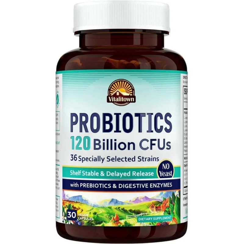 Probióticos 120 Billones 30 Cápsulas Sin Sabor