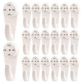20 Pieces Picture Hangers for Concrete Walls Invisible Nail Wall Hooks Wall Mount Non-Mark Hooks Plastic Hardwall Hanger Hooks for Home Office Picture Photo Frame Hanging Hardware 20lb Load 2 Inches