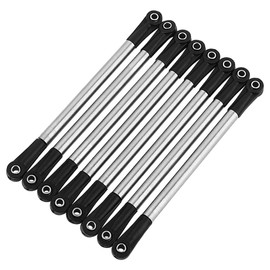 RZXYLRC 8pcs Metal Chassis RC Linkage Links Rod Set with Plastic Rod End for Losi 1/18 Mini LMT RC Car Upgrade Parts Accessories