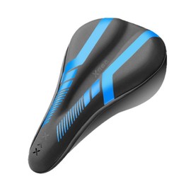 Bike Seat Cushion, Gel Padded Bike Seat Cover for Men Women Comfort, Adjustable Velco Secure Bicycle Cushion, Upgraded Installation Fit with Peloton, Indoor Outdoor Bicycle Saddle (Blue)