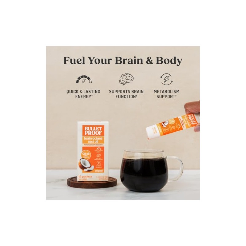 BULLETPROOF Brain Octane Oil, 15 Count
