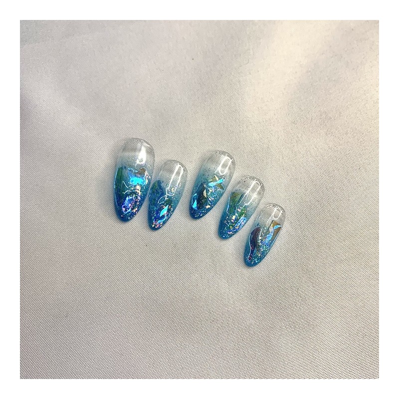 [Renewal Discount] Blue Ice Stone Gorgeous Nails Yeonglong Nails Summer