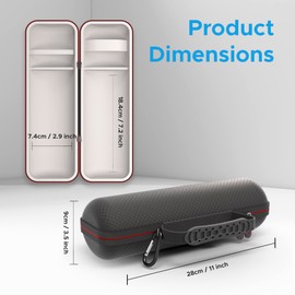 Digicharge Hard Carry Case For JBL Flip 7 6, Flip Essential 2, Flip 5 4 3, JBL Tuner 2 / Flip 6 Martin Garrix ed. Ultimate Ears Boom 3 2 Portable Wireless Bluetooth Speaker Bag