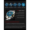 OLEVS Watches for Men,Blue Face Men's Watch,Blue Gold Watch Mens