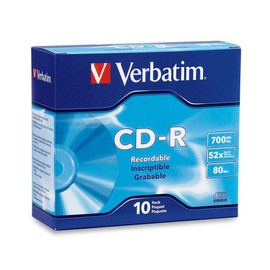 Verbatim 10pk CD-R 700MB 52x Black Jewel Case