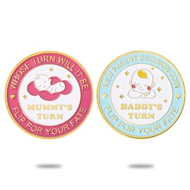 Funny New Dad Mom Gifts for Mothers Fathers Day New Parent Decision Coin Expectant Parent Gifts First Time Mom Gifts from Husband Wife Pamper Postpartum Pregnancy Gifts for Expecting Dad Mom Gift Idea