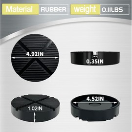WEZCHUGHAOL Universal Floor Jack Rubber Pad - Pinch Weld Side Frame Rail Protector, 1 Pack Jack Pad Adapter, Universal Cross Groove Jack Pad Adapter Pinch