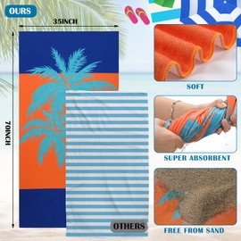 6 Pack Oversized Beach Towel Bulk 35 x 70 Inches Microfiber Beach Towels for Adults Extra Large Pool Towels Quick Dry Swim Towels Bulk Thick Plush Cabana Towel for Summer Bath Adults (Fruit, Animal)