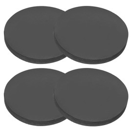 PATIKIL Rubber Solid Discs Washers, 4 Pcs Anti-Vibration Spacer 75mm OD x 8mm Thick Rubber Round Gasket Pad Bushings Spacer Washer for DIY Gasket Craft, Black