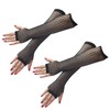 2 Pairs Long Fishnet Gloves, Black Fingerless Fishnet Gloves for